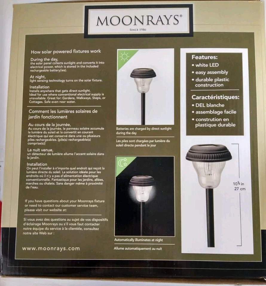 8件装太阳能LED桩户外花园小路灯 — 第 3/4 张图片