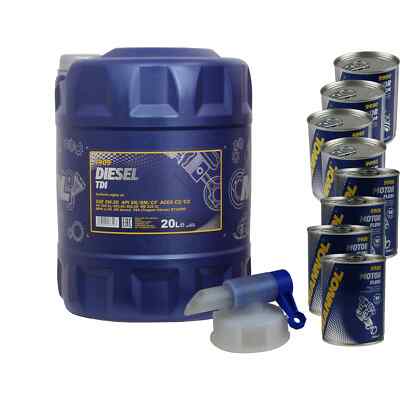20L Motoröl MANNOL Diesel TDI 5W-30 für VW UP 1.0 Golf V Opel Corsa D Adam