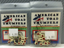 Skipper's Jigs American Toad Thumpers 1/32oz red eye jig heads #2 hook 2 packs
