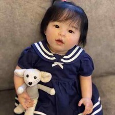 Artist Painted 24'' Realistic Reborn Baby Doll Hand Rooted Hair Girl Meilien Toy