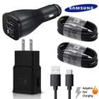 Original Samsung Galaxy Fast Charger Car Wall Adapter Type C Cable S9+ Note8 S8