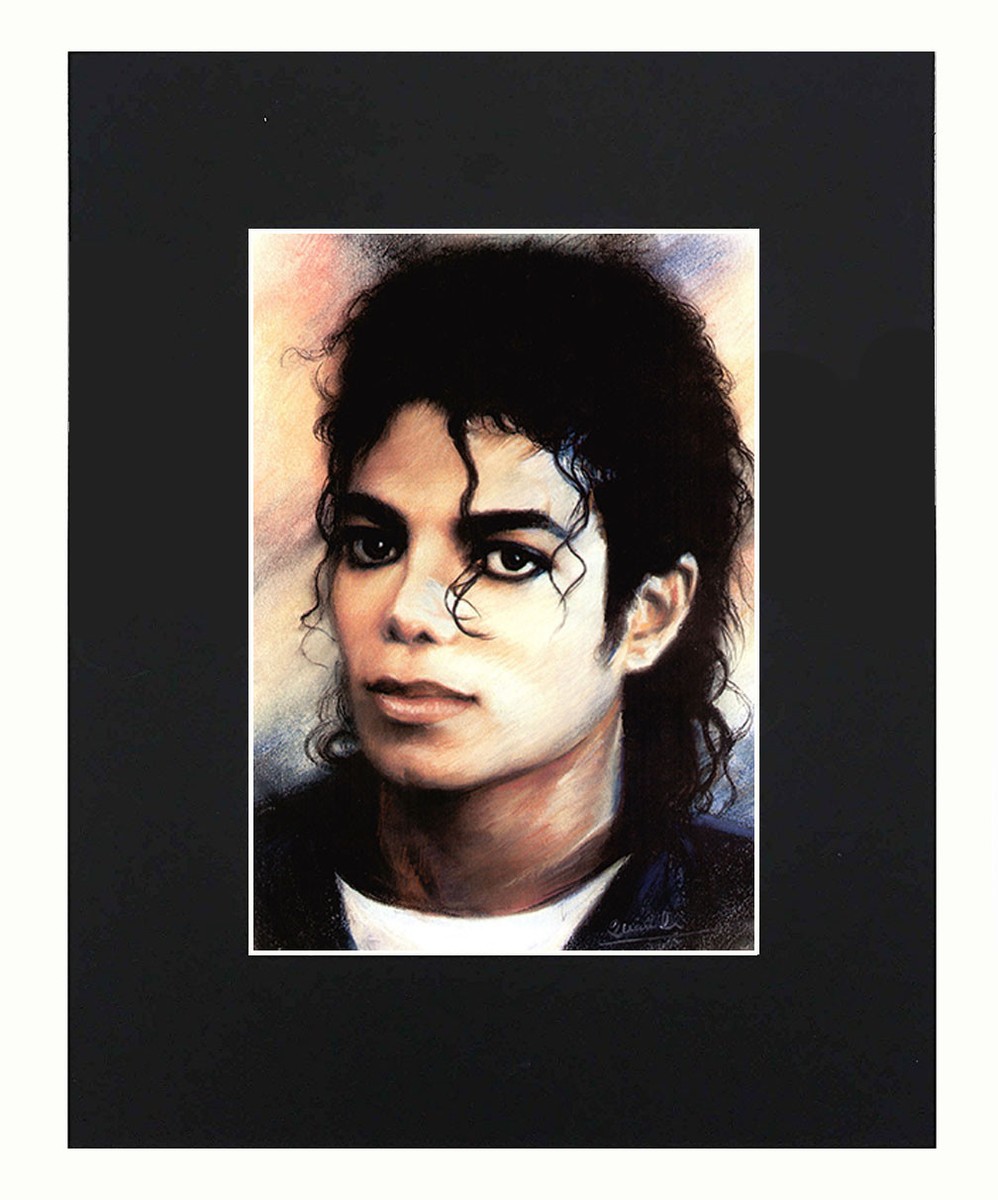 Michael Jackson Portrait 8x10 matted Art Print Printed Poster