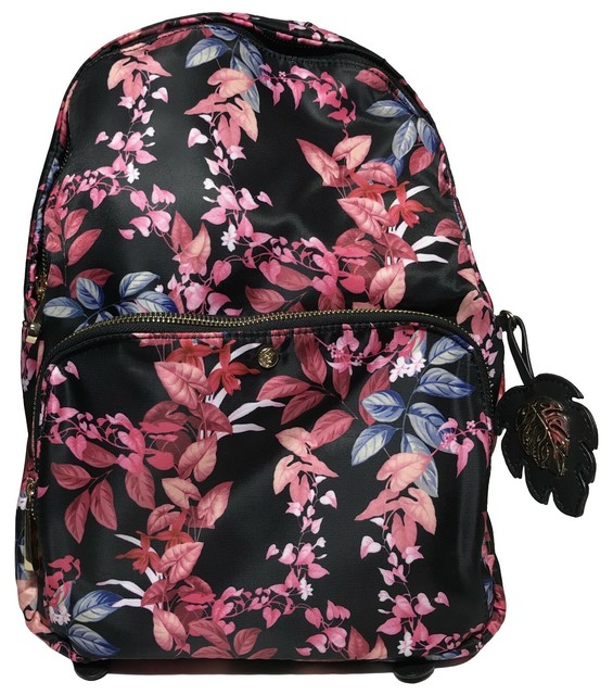 NWT Tommy Bahama Women's Siesta Key Zip Backpack, Black Floral MSRP