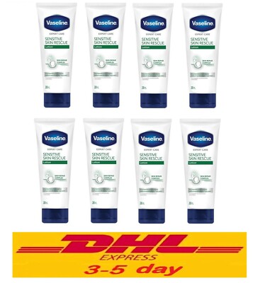 8 x 200ml Vaseline Expert Care Sensitive Skin Rescue Reduce Dry Irritated Lotion
