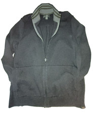 Sweater Men Eddie Bauer TXL Zipper Closure Charcoal Gray Pockets Cardigan