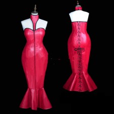 Faux leather corset party dress Tailor-made