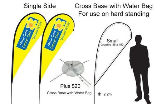 Custom 2.2M Teardrop Flags Flying Banner Spike base cross base tyre base - Picture 11 of 15