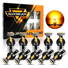 AUXBEAM T10 168 194 2825 Amber Yellow LED License Plate Side Marker Light Bulbs