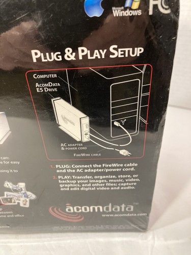 Acomdata External Hard Drive E5 Fire Wire-160 GB-7200 RPM-New & Sealed - Picture 8 of 8