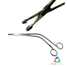 Weck 766520 Angled Schubert Uterine Biopsy Punch Surgical Forceps 10 3/4"