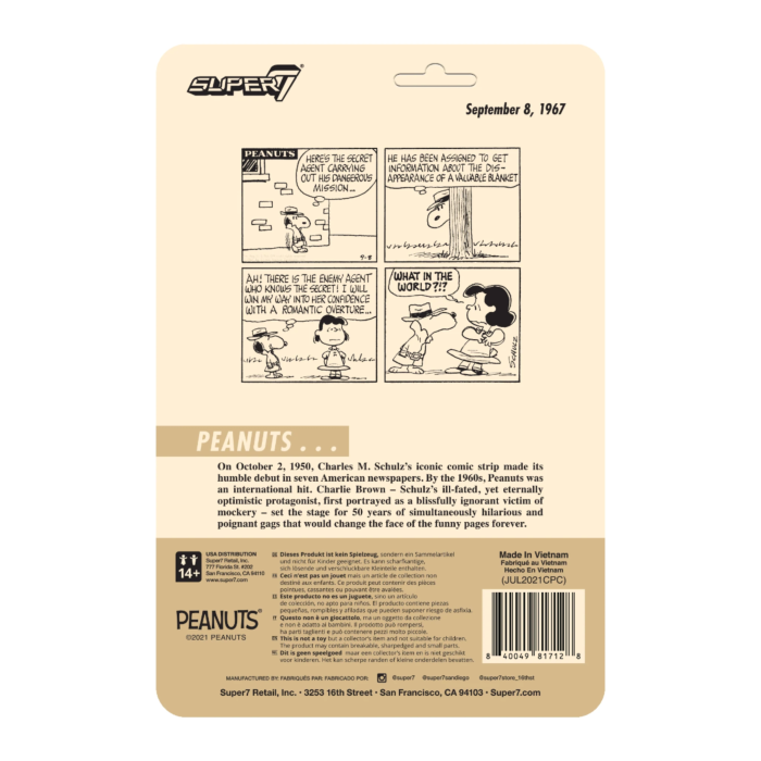 Peanuts - Secret Agent Snoopy ReAction 3.75” Action Figure