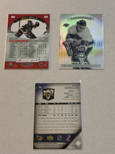 Steve Shields 3 Card Lot Including Pinnacle Red Mirror And Counterparts Insert - Picture 6 of 6