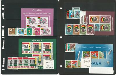 Ghana Stamp Collection, #259//307a Mint NH, 1966-67, Space, Soccer
