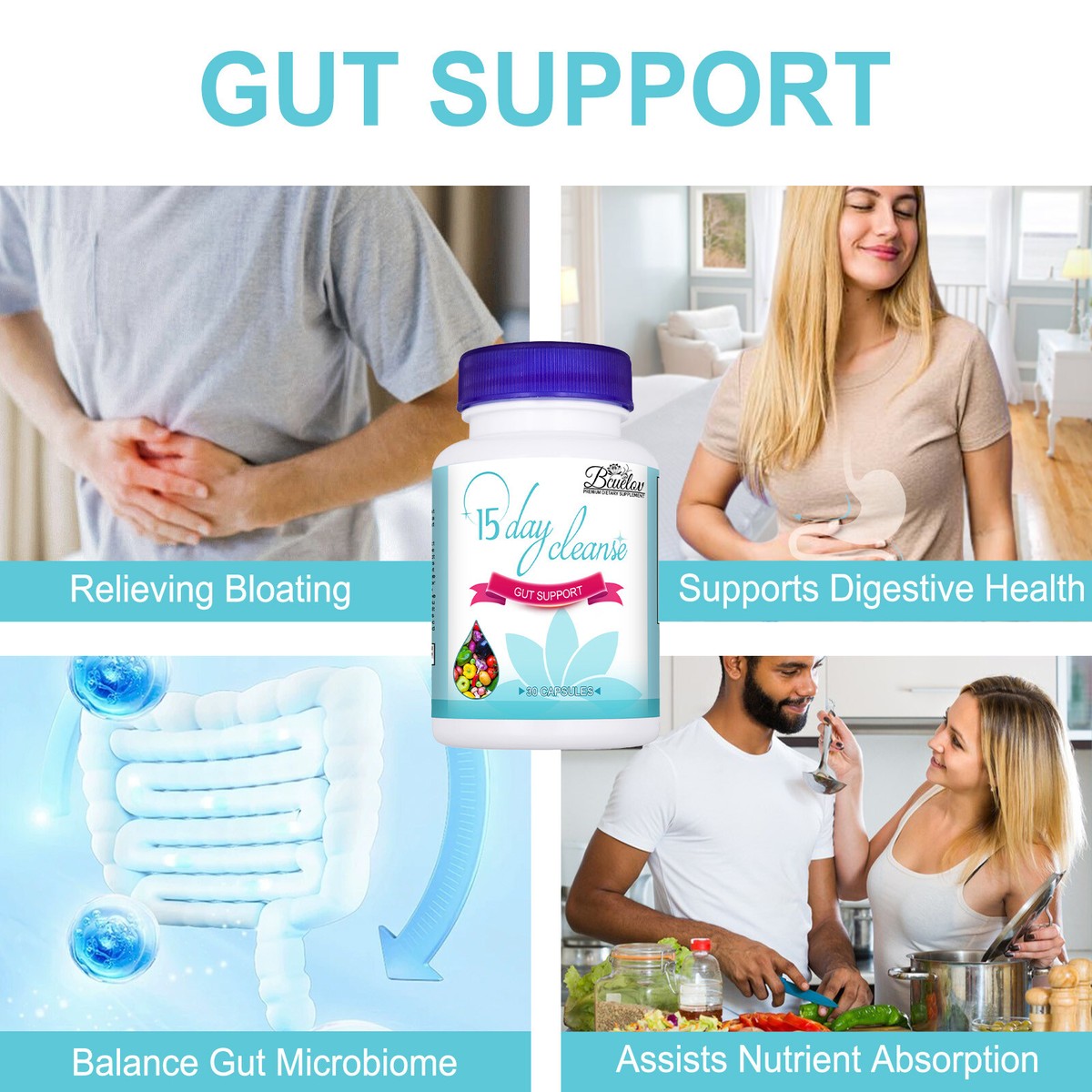 15 Day Cleanse Detoxification Promotes Gut Health Support