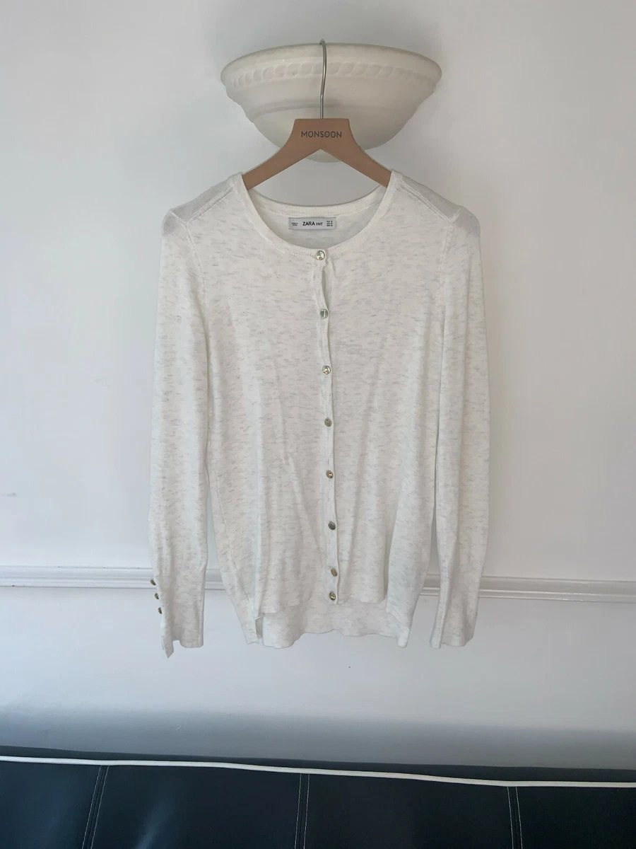 Thin white store long cardigan
