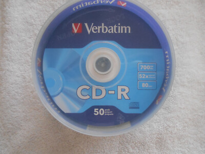 Verbatim CD-R 700MB 52x Speed 80 Min Recordable Disc - Pack of 50