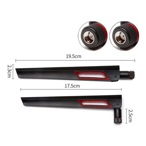 Antenne WIFI 2pcs12dBi Double Bande 2.4G 5G 5.8G RP SMA Mâle pour Routeur ASUS AX88U - Photo 3/15
