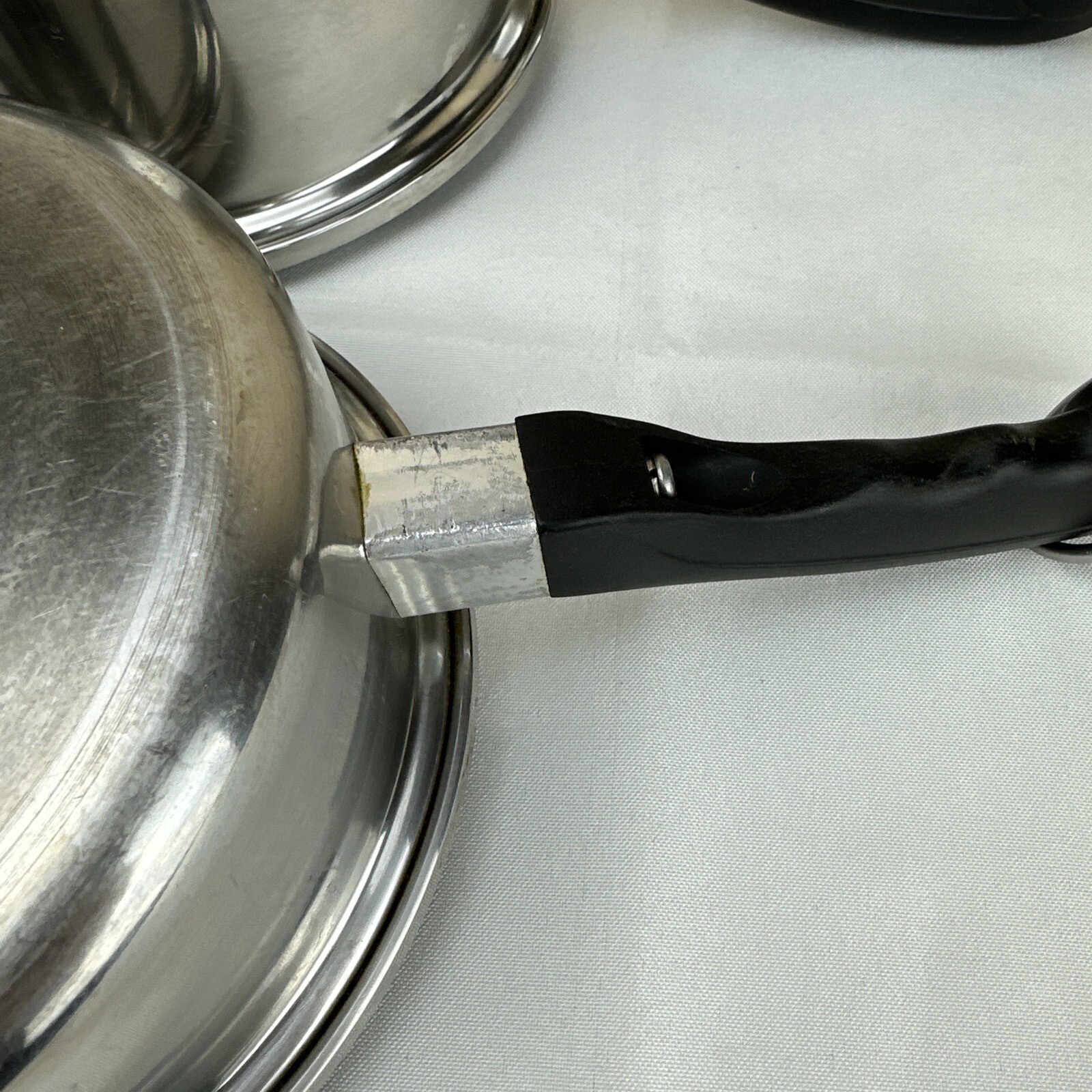 Vtg Saladmaster Set Pots Pans 188 Tri Clad Stainless Steel 9 Pc Vapo