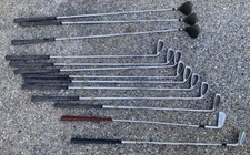 Gold club set Spalding Executive X EZ Oversize irons metal woods driver