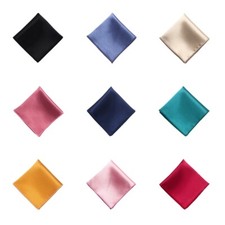 Men Solid Velvet Pocket Square Handkerchief Wedding Party Business Formal Hanky