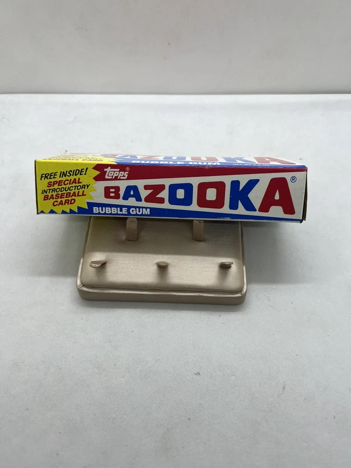 Vintage 1988 Box Topps Bazooka Bubble Gum 3.4oz with Introductory Baseball Card  - Image 2 of 4