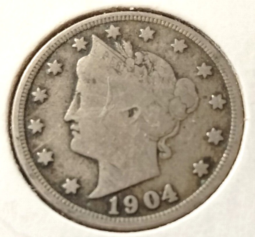 トップス V.HENRY NECK VALLAD M 1904 V Nickels Worth Money - Liberty Head Nickel Errors