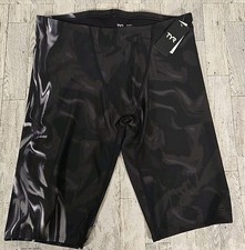 TYR Swim Shorts Trunks XL 38 Jammer Vaporwave Black Drawstring Men's NEW