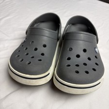 Crocs Crocband Clogs Junior Grey Slip-On Roun...