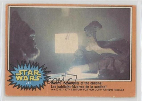1977 OPC Star Wars #211 Bizarre inhabitants of the cantina!
