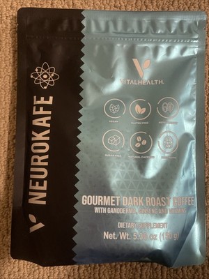 Vital Health V-NEUROKAFE Gourmet Dark Roast Coffee w/ Ginseng