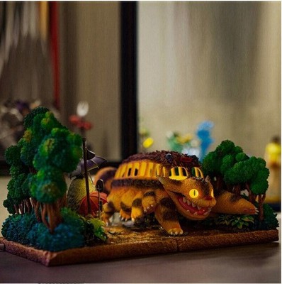 OPM Studio My Neighbor Totoro Resin Statue Totoro Bus Model In Stock Led Light