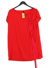 Vero Moda Women's Top M Red 100% Polyester Sleeveless Round Neck Tunic