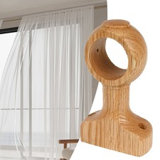 1 Piece Timber Curtain Rod Brackets  for 1-2/5 Inch Rods Timber  PN