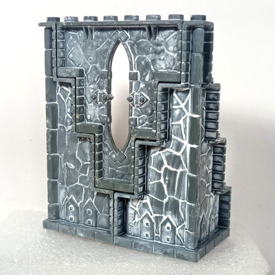 Mega Bloks frosted stone wall w/ window from Dragons Fire Storm Fortress