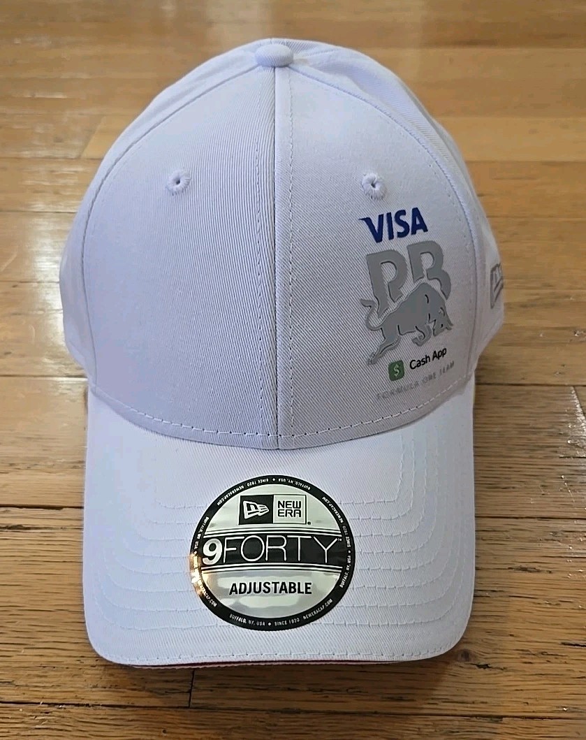 Red Bull Racing RB New Era Visa Cash App Hat White 9FORTY Strapback Adjustable
