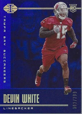 2019 Panini Illusions Trophy Collection Blue #97 Devin White /299 - FB