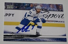 Anthony Cirelli Signed Card Upper Deck UD JSA COA IP Auto Tampa Bay Lightning a