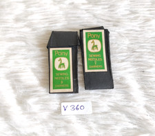 1930er Vintage Pony Brand N&auml;hnadeln Werbung Mit Papierbeutel 2 Stk V360