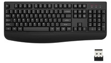EDJO Wireless Keyboard, 2.4G Ergonomic Full Size Wireless Computer Keyboard with