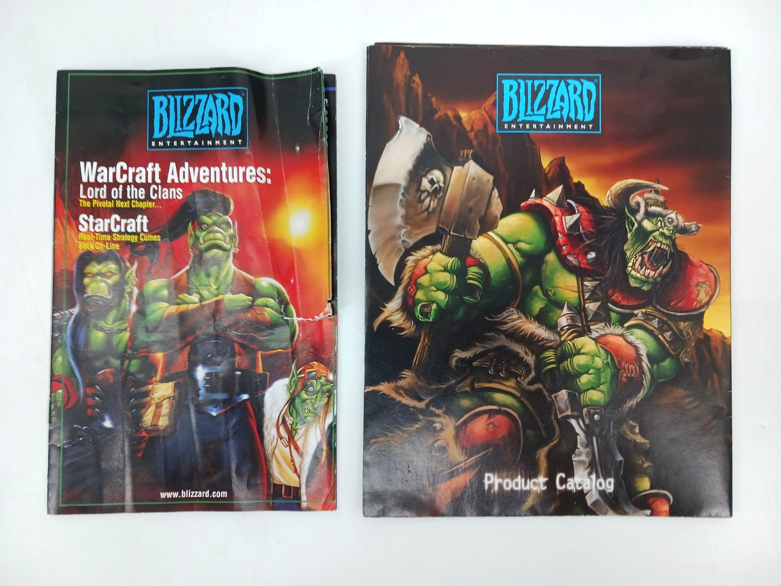Blizzard Product Catalogue Poster 2000 Promo Pamphlet Warcraft Adventures Lot