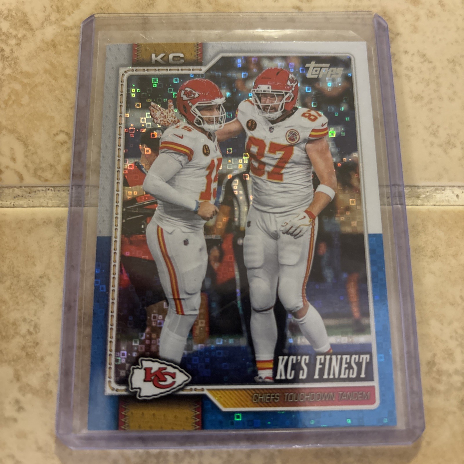 Topps 2026 KC's Finest Blue Checkerboard Parallel Mahomes/kelce