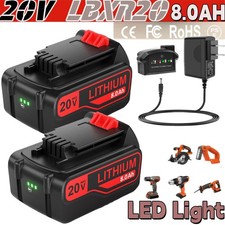 2~1PACK Replace LB2X4020 for Black Decker 20 Volt MAX Lithium 8000mAh Battery