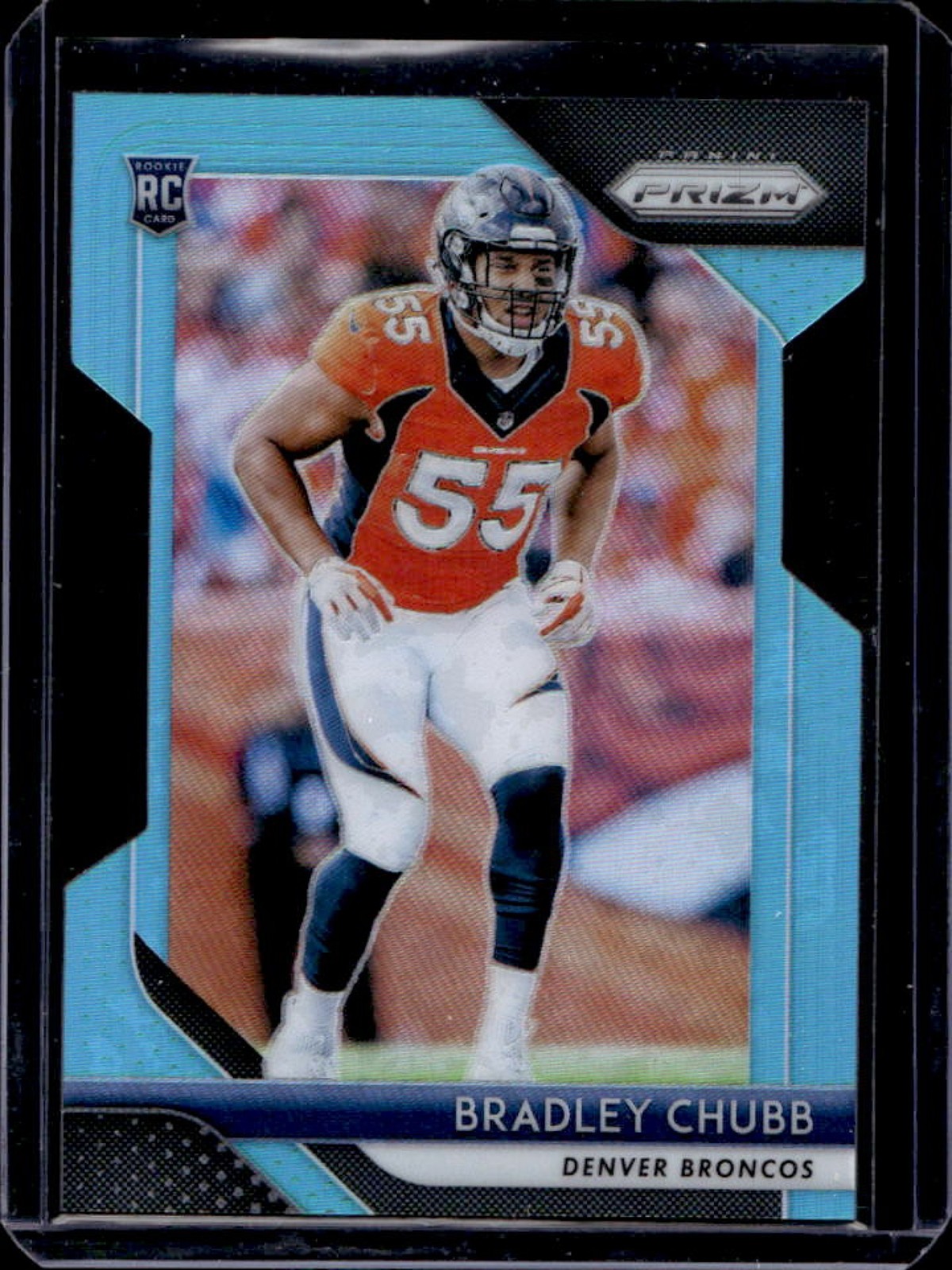 2018 Prizm Bradley Chubb RC Light Blue Die Cut Rookie #193/199 Broncos