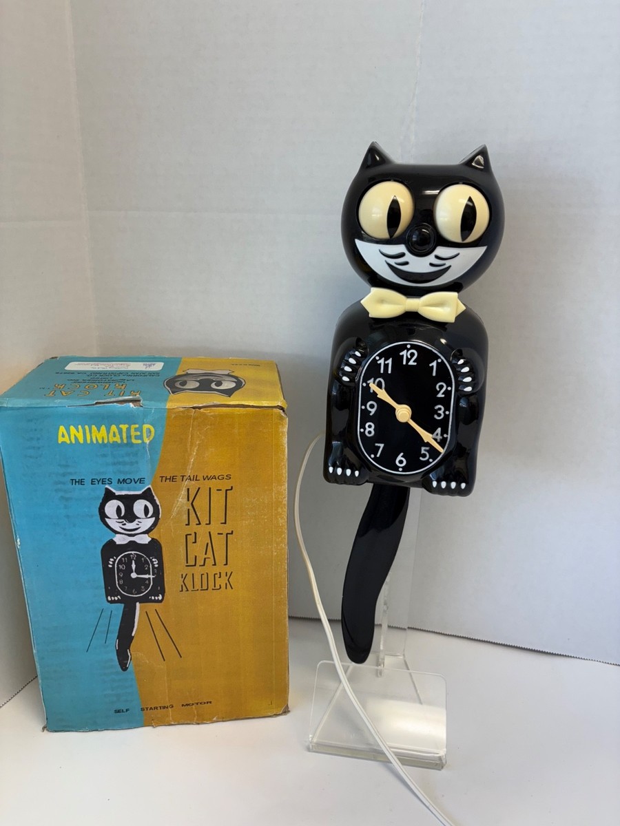Restored vintage electric kit cat clock D8 Back to the Future
