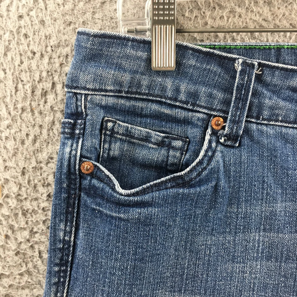 Bermudas Delias para mujer 13/14 azul denim tiro medio cremallera cinco bolsillos Foto 3 de 4