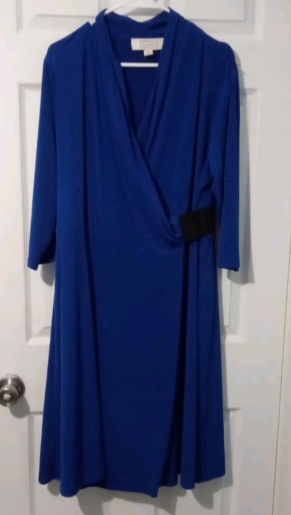 american glamour badgley mischka Blue Dress, Size Xl