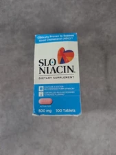Slo Niacin 500mg, 100 Capsules Support Good cholesterol (HDL)