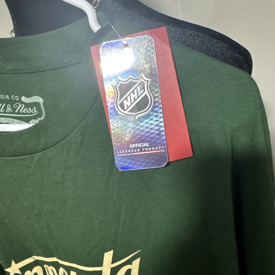 Camiseta Mitchell & Ness masculina Minnesota Wild NHL logotipo básico desgastado manga longa XXL - Imagem 4 de 4