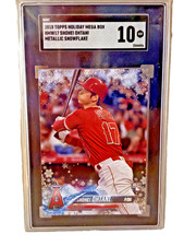 2018 Topps Holiday Mega Box Shohei Ohtani #HMW17 METALLIC SNOWFLAKE  (RC) SGC 10