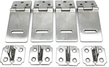 XMHF Padlock Locking Hasp Staple Safety Door Clasp Gate Lock 2 Inch, Silver 